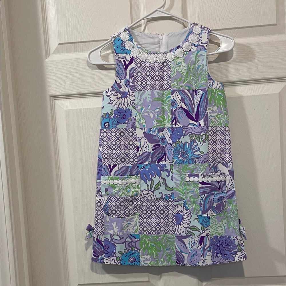 Lilly Pulitzer® Girls 2-10 Juicy Story Patch Shift Dress with Pockets NWT Size 8